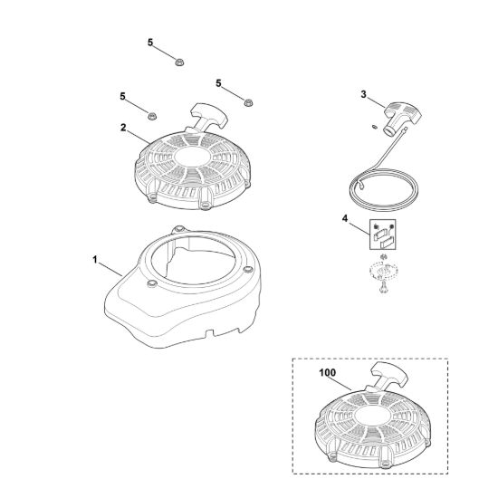 Picture of L - Coperchio ventilatore, dispositivo avviamento XT-800 (XT800-0032)